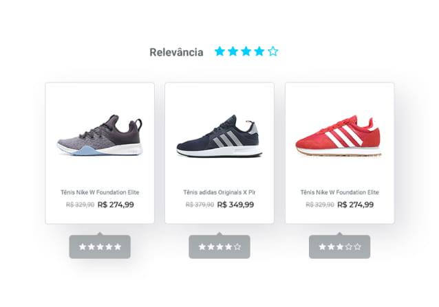 Vitrine de produtos com ordem de relevância - Implantação Loja Virtual DOOCA é com a LVES